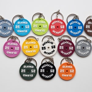 Buy three or more and get one for free ELEIKO, ROGUE weight plate keychain Sport, powerlifting, crossfit . image 1