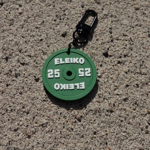 Double sided, Customizable NEW edition ELEIKO, ROGUE weight plate keychain Sport, powerlifting, crossfit . image 5