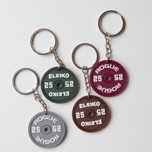 Buy three or more and get one for free ELEIKO, ROGUE weight plate keychain Sport, powerlifting, crossfit . image 3