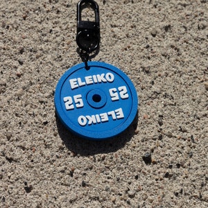 Double sided, Customizable NEW edition ELEIKO, ROGUE weight plate keychain Sport, powerlifting, crossfit . image 6