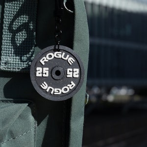 Double sided, Customizable NEW edition ELEIKO, ROGUE weight plate keychain Sport, powerlifting, crossfit . image 1