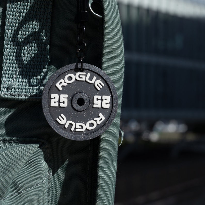 Double sided, Customizable NEW edition ELEIKO, ROGUE weight plate keychain Sport, powerlifting, crossfit . image 1