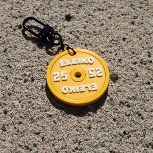 Double sided, Customizable NEW edition ELEIKO, ROGUE weight plate keychain Sport, powerlifting, crossfit . image 4