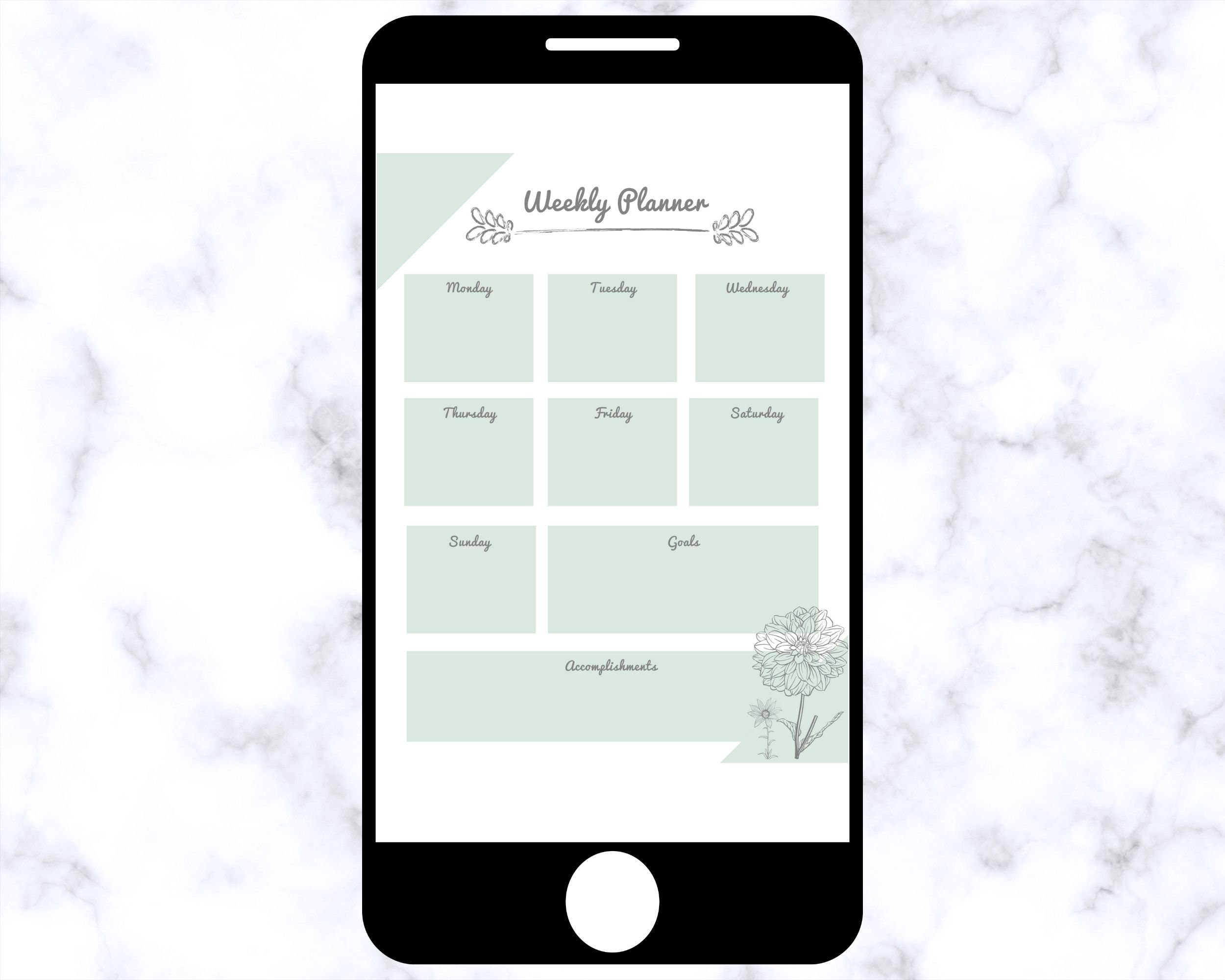 Weekly Planner Printable Spring Edition - Etsy