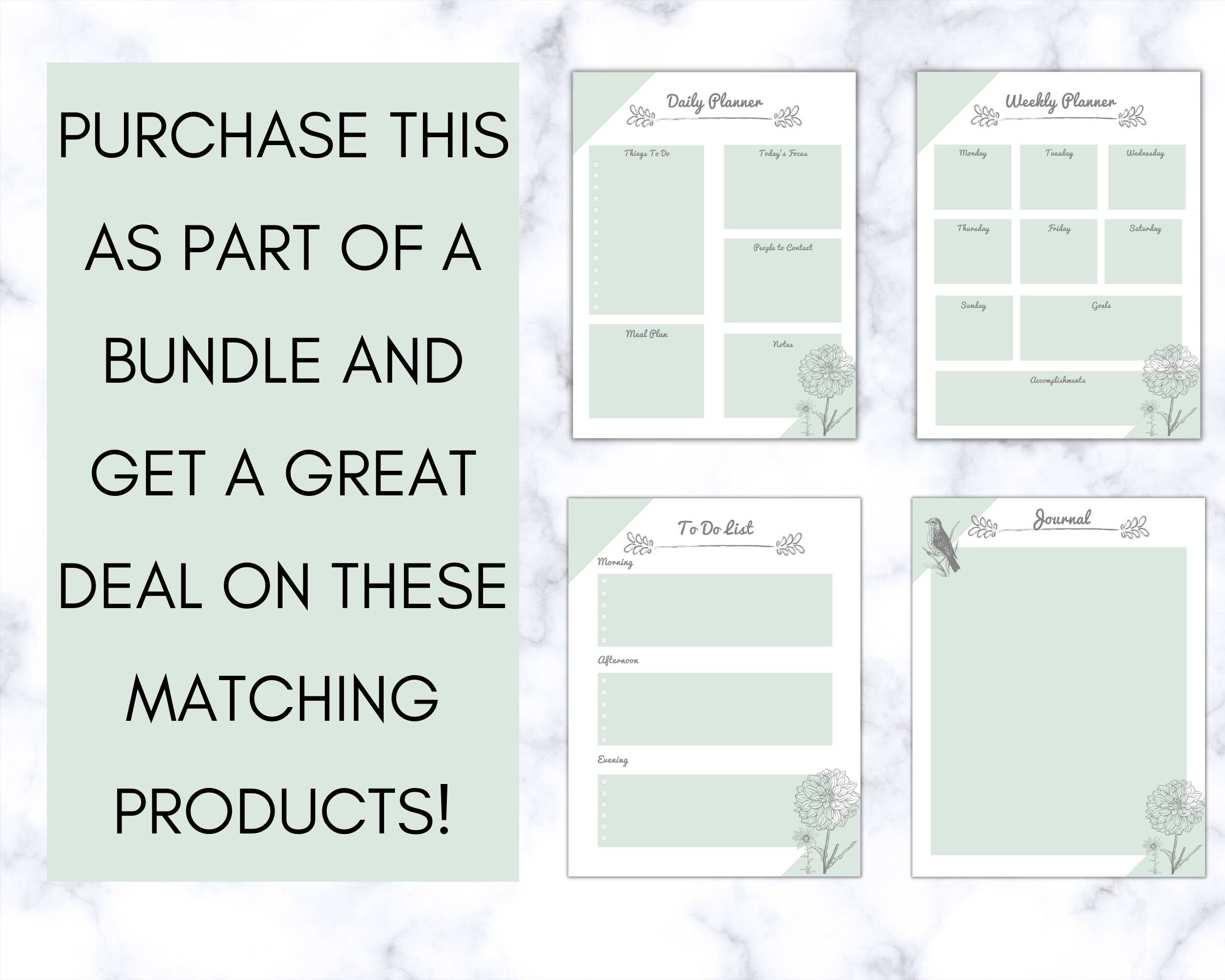 Weekly Planner Printable Spring Edition - Etsy