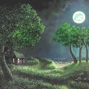Dreamy Summer Moon Wall Print - Beautify Home Décor-Housewarming Gift-Collecting Art-Prints/Giclée&#39;s-Beautiful Wall Hangings-Surreal Art