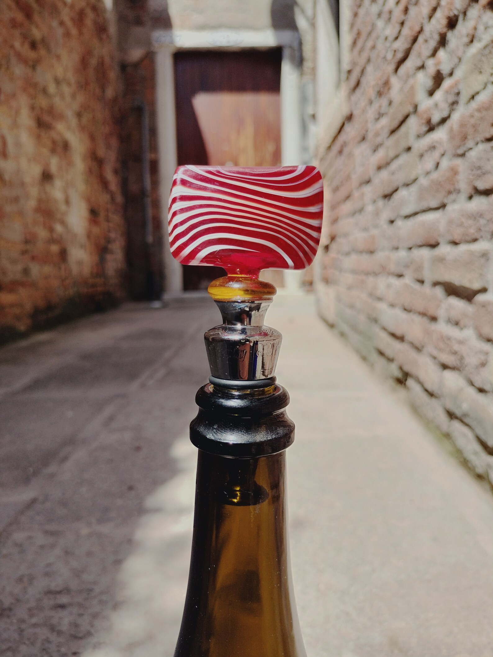 Bouchon De Bouteille En Verre Murano Multicolore, Fait Main, Neuf