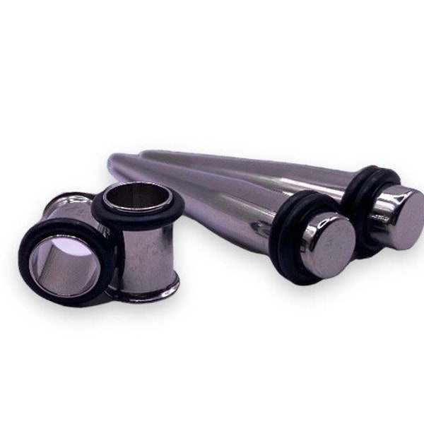 316L steel ear tapers and tunnels plug gauges and tunnels (combo) 0g - 14g all sizes.