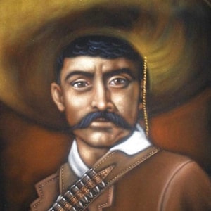 Emiliano Zapata badass Revolution heroe black velvet oil painting handpainted signed art
