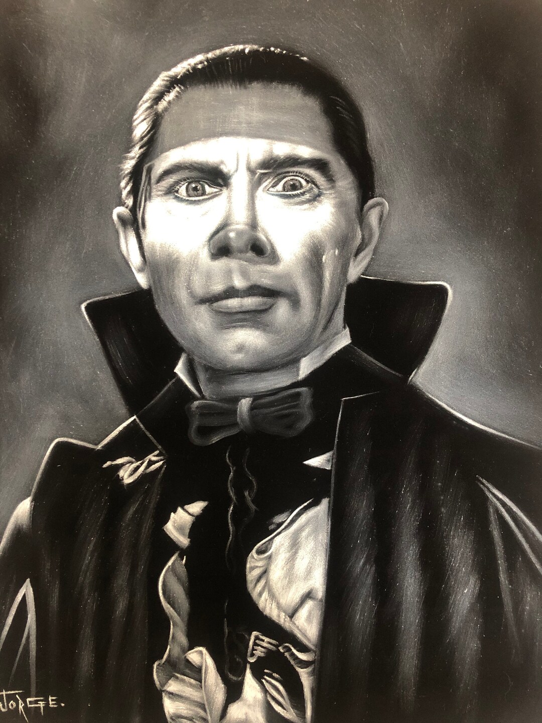 Count Dracula Bela Lugosi Classic Monsters Horror Goth Black Velvet Oil ...