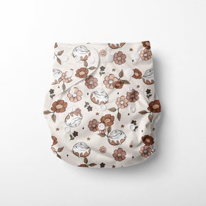 Cinnamon Rose Eco-Friendly Cloth Pocket Diapers | AWJ Athletic-Wicking Jersey | Reusable Cloth Diapers | Waterproof Adjustable Cloth Nappies