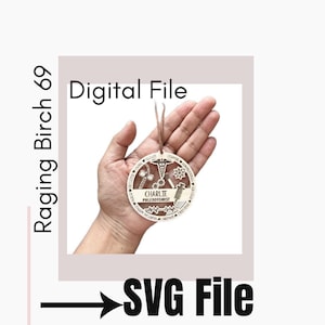 File Svg del flebotomo \ File SVG dell'assistente medico \ Ornamento di Natale \ Glowforge SVG \ File digitale \ Ornamento medico SVG