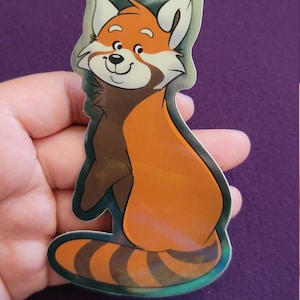 Pegatina de espejo de Panda Rojo