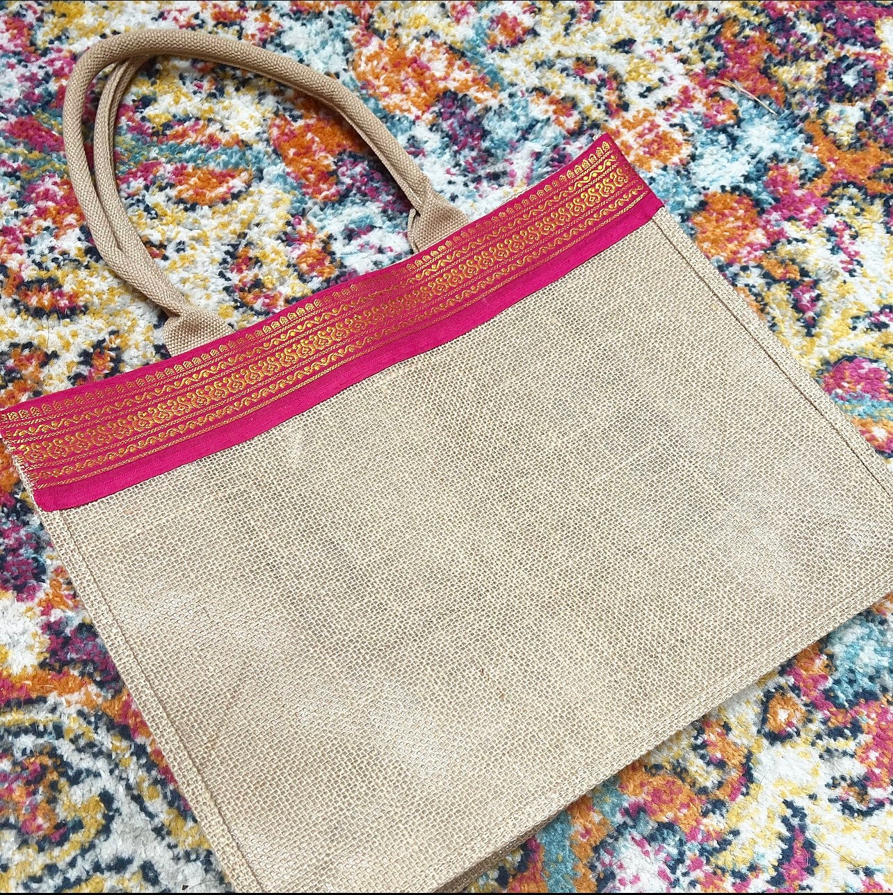 Buy Summer Jute Bag, Tote Pool Bag, Handmade, Beach Jute Bag, Custom Tote  Bag, Burlap Shoulder Bag, Large Jute Bag, Eco-friendly Bag Online in India  - Etsy