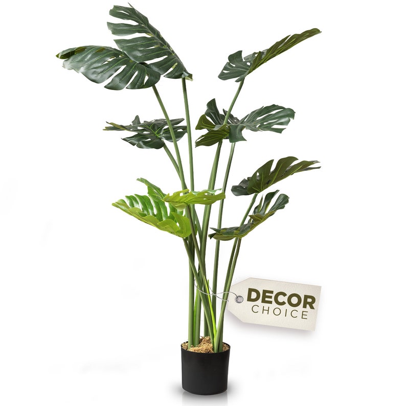 Faux Monstera Plant, Artificial Plants for Home Decor Indoor, Faux