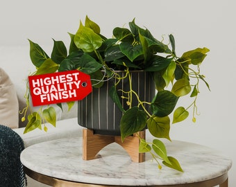 Faux Plants Indoor, Artificial Plants for Home Decor Indoor, Pothos Small Fake Plants Decorative Plants, Artificial Plant for Indoor, Black