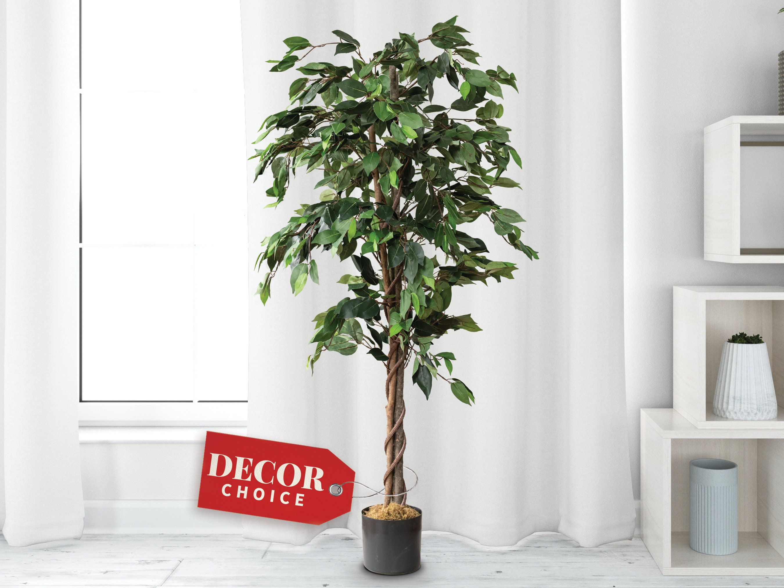 Artificial Trees for Home Decor Indoor Fake Plants Faux Plants Indoor Plants for Living Room Decor Ficus Tree 5 Feet Etsy Polska