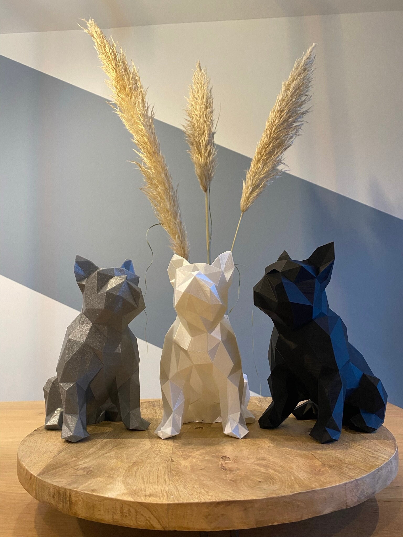 Chien Bulldog Lowpoly 20cm Impression 3D