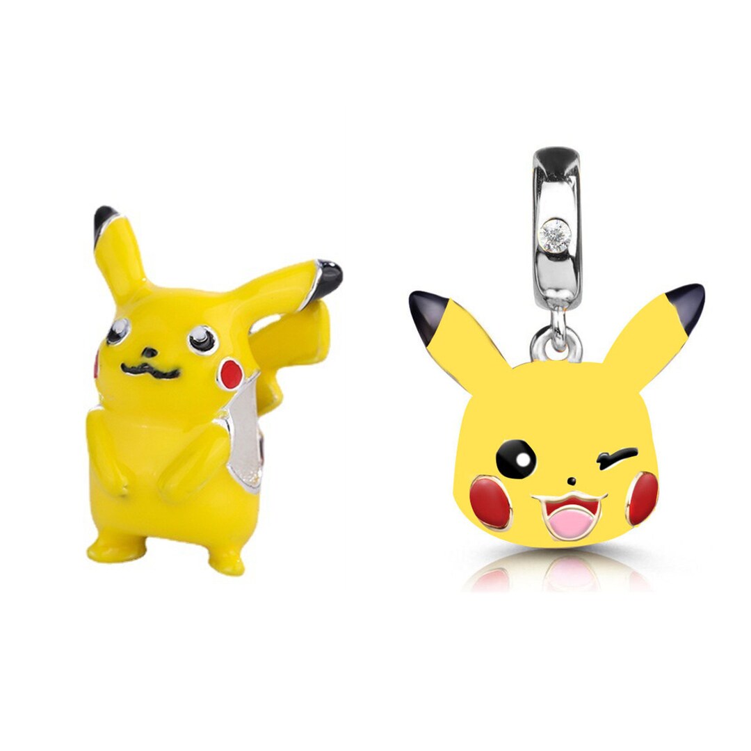 Pikachu Charm Pokemon Charm Charm for Bracelet 925 Sterling Etsy