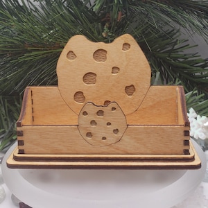 Porta-cartões de visita para mesa, biscoito de chocolate, presente de padeiro, porta-cartões de mesa, presente para amantes de biscoitos!