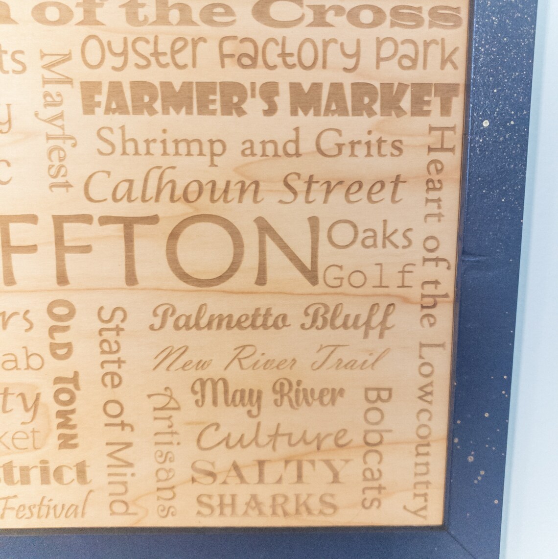 Custom word art framed family sign name sign town sign etsy