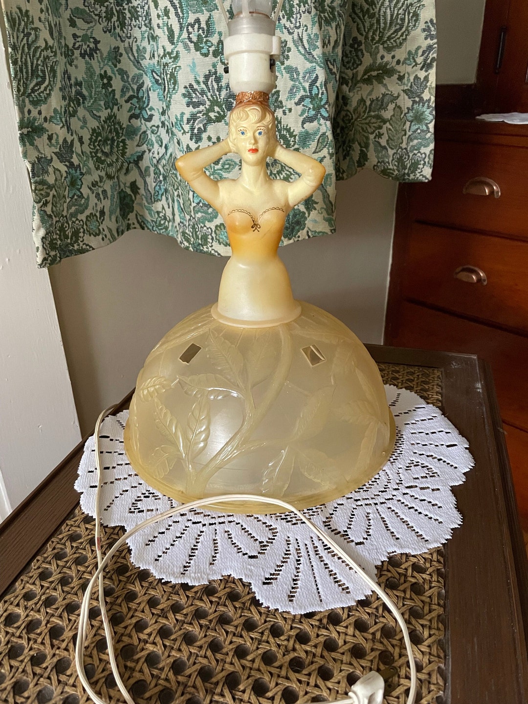 Vintage Lady Lamp Etsy