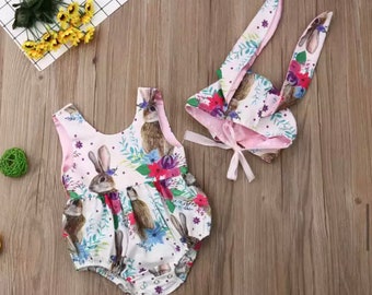 girls easter rompers