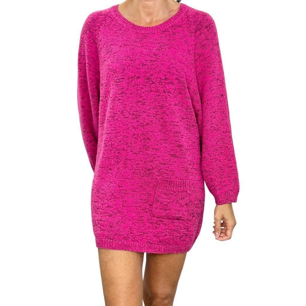 strapless open back dress Hot Pink Sweater Dress main image 0