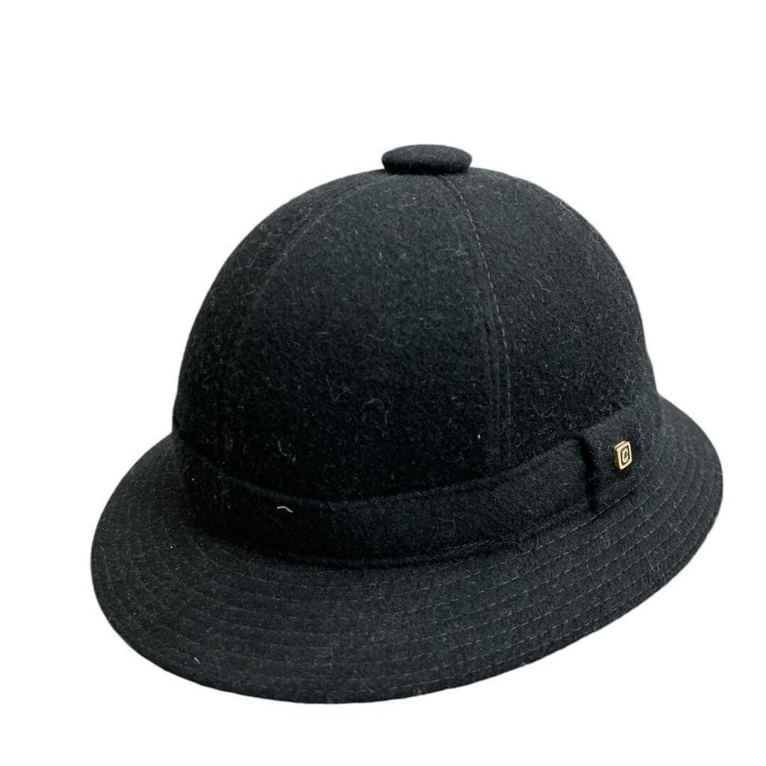 Vintage Paris Elegance France Black 100% Wool Felt 