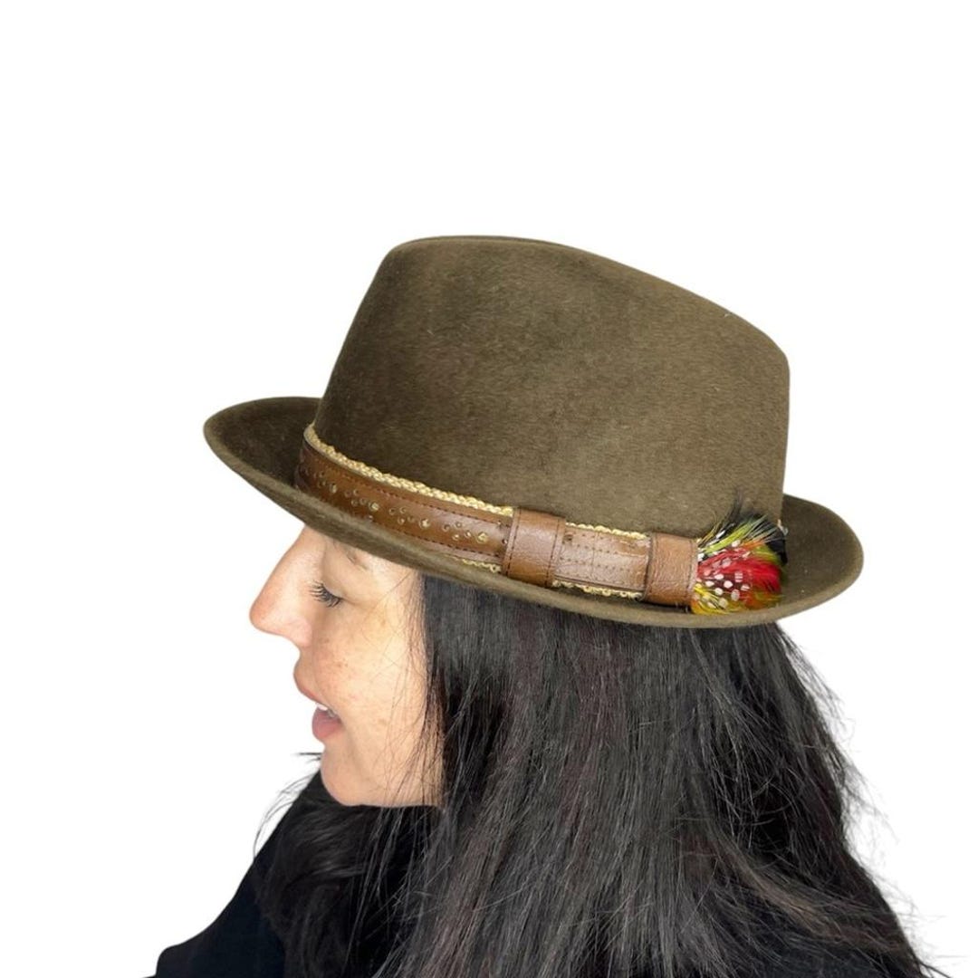 Vintage Royal Biltmore Brown Felt Fedora Hat 7 - Etsy