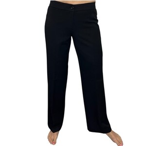 Vintage 90s Y2K L'Officiel black tailored straight leg mid rise trousers 4