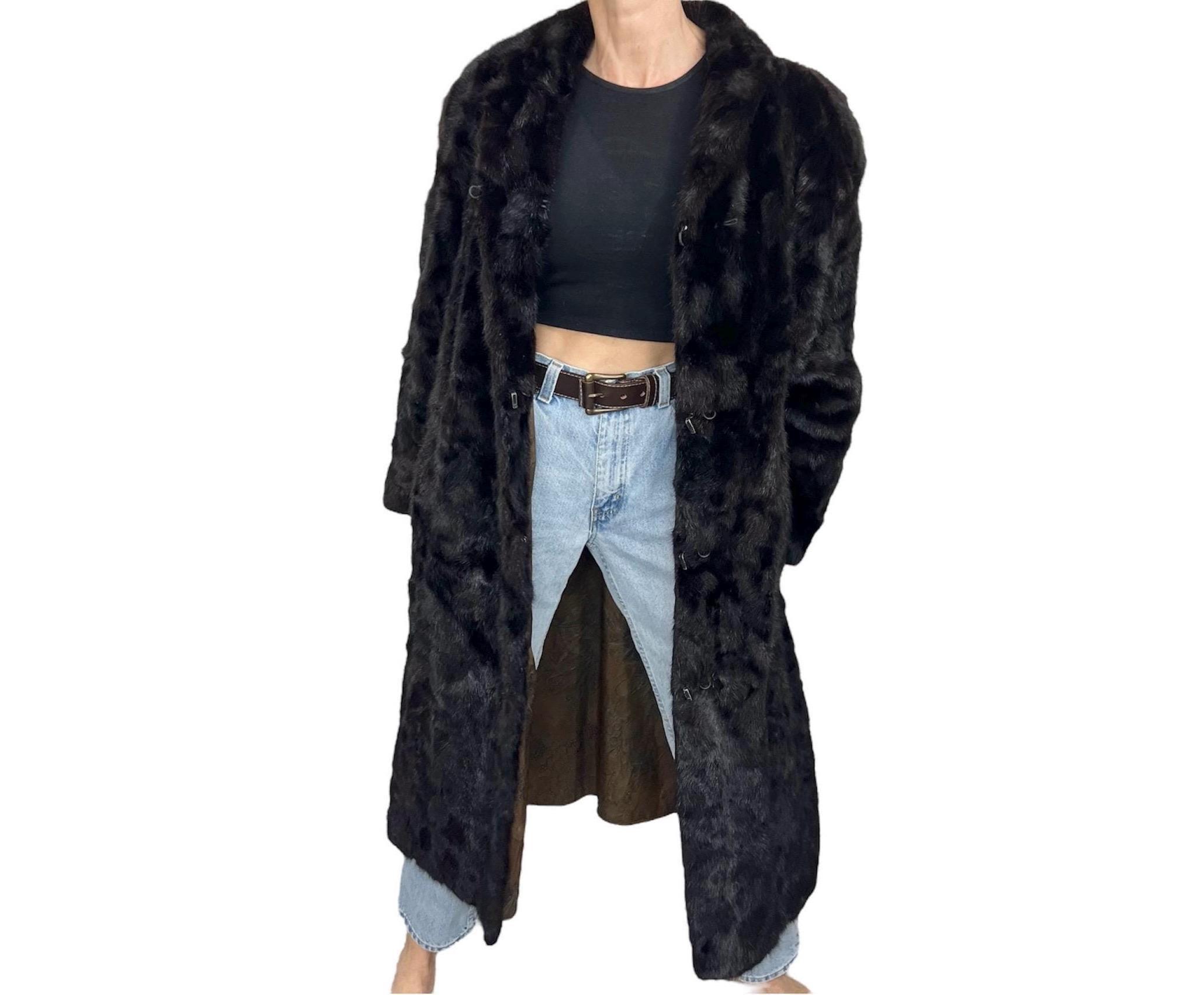 Vintage DASCO Reversible Real Mink Fur Dark Brown Warm Brown