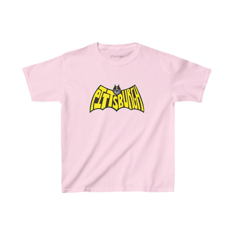 Pittsburgh | Football YOUTH Gotham Dark Knight Kid T-Shirt S-XL Light Pink