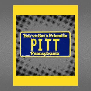 Pennsylvania PA License Plate You&#39;ve Got A Friend in... PITT Enamel Lapel Pin