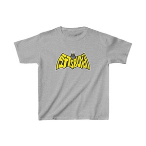 Pittsburgh | Football YOUTH Gotham Dark Knight Kid T-Shirt S-XL Sport Grey