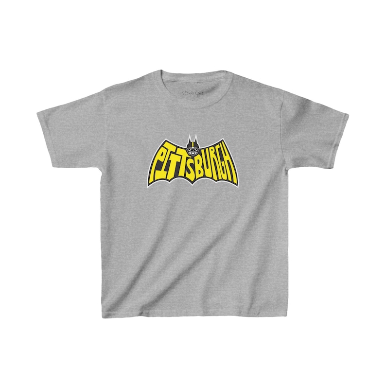 Pittsburgh | Football YOUTH Gotham Dark Knight Kid T-Shirt S-XL Sport Grey