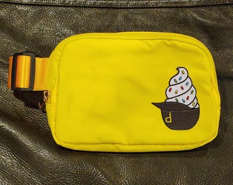 Pittsburgh / Casco de helado de béisbol Bolso bandolera minimalista Riñonera Bolso de cinturón para estadio de béisbol