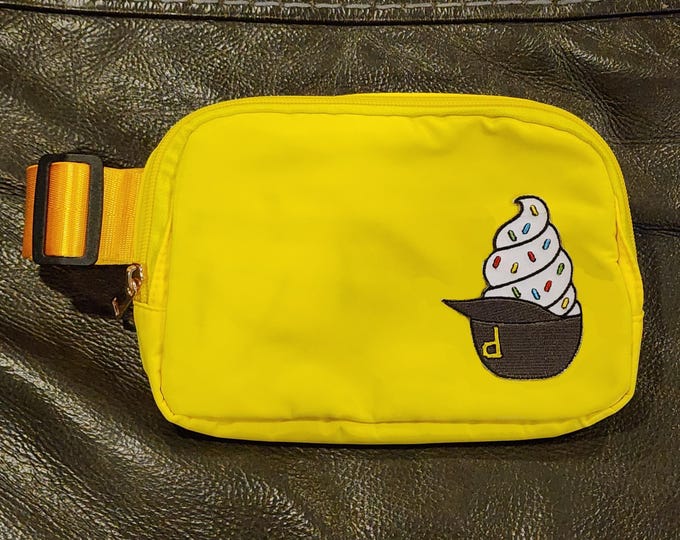 Pittsburgh | Baseball Ice Cream Helmet Minimalist Crossbody Chest Purse Fanny Pack Ballpark Belt Bag