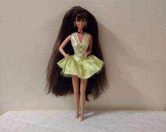barbie green dress 90s Emerald Elegance Barbie With Red Hair and Green Gown, Never Removed From Box, Emerald Birthstone - Etsy