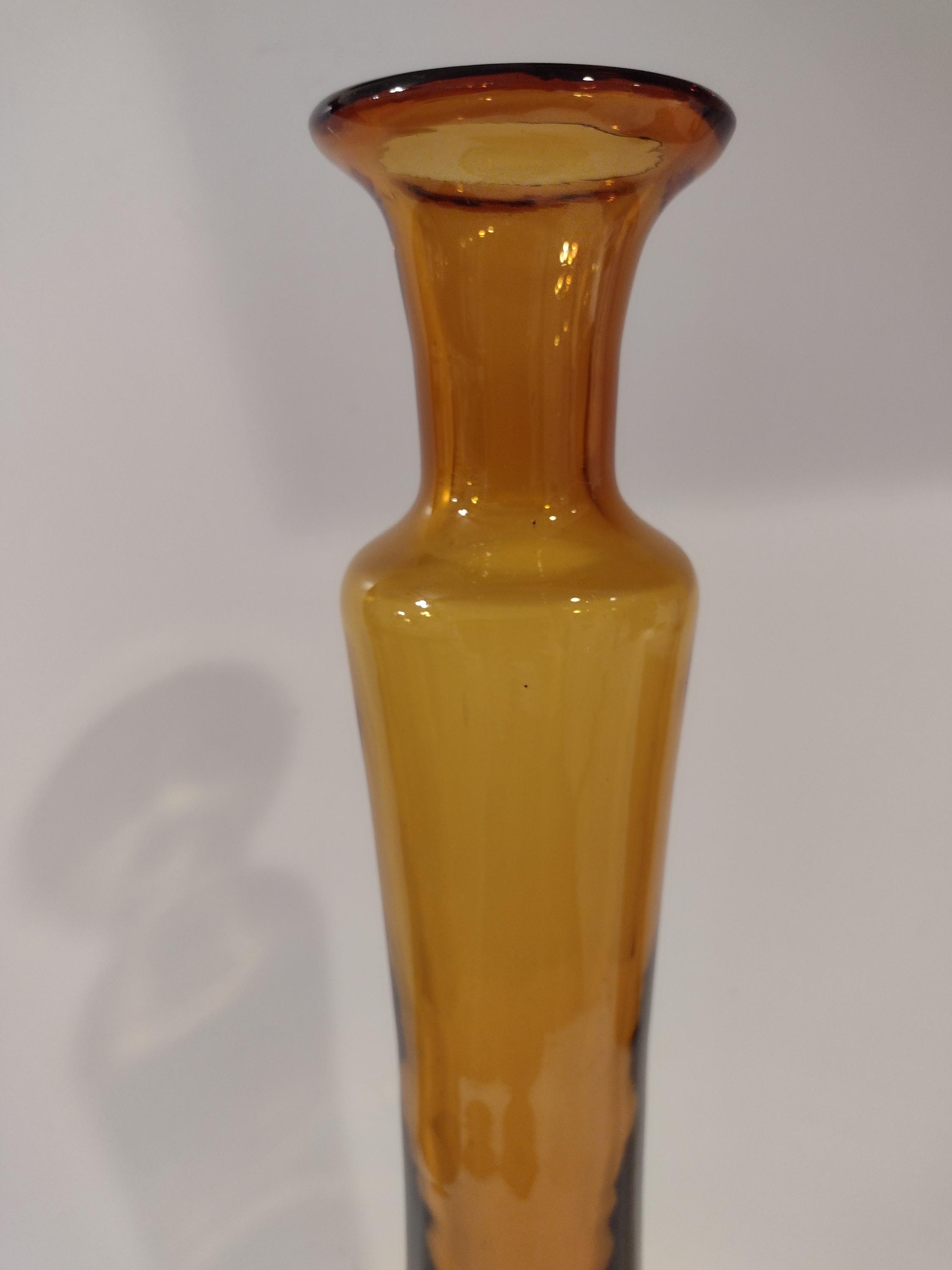 Vintage Blenko Floor Vase - Etsy