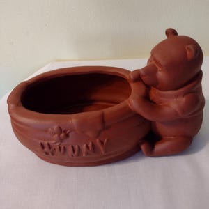Vintage Disney Base On Winnie The Pooh Planter. Hunny Pot Size 2.5&quot; Tall, 7.5&quot; Wide. Made In China.
