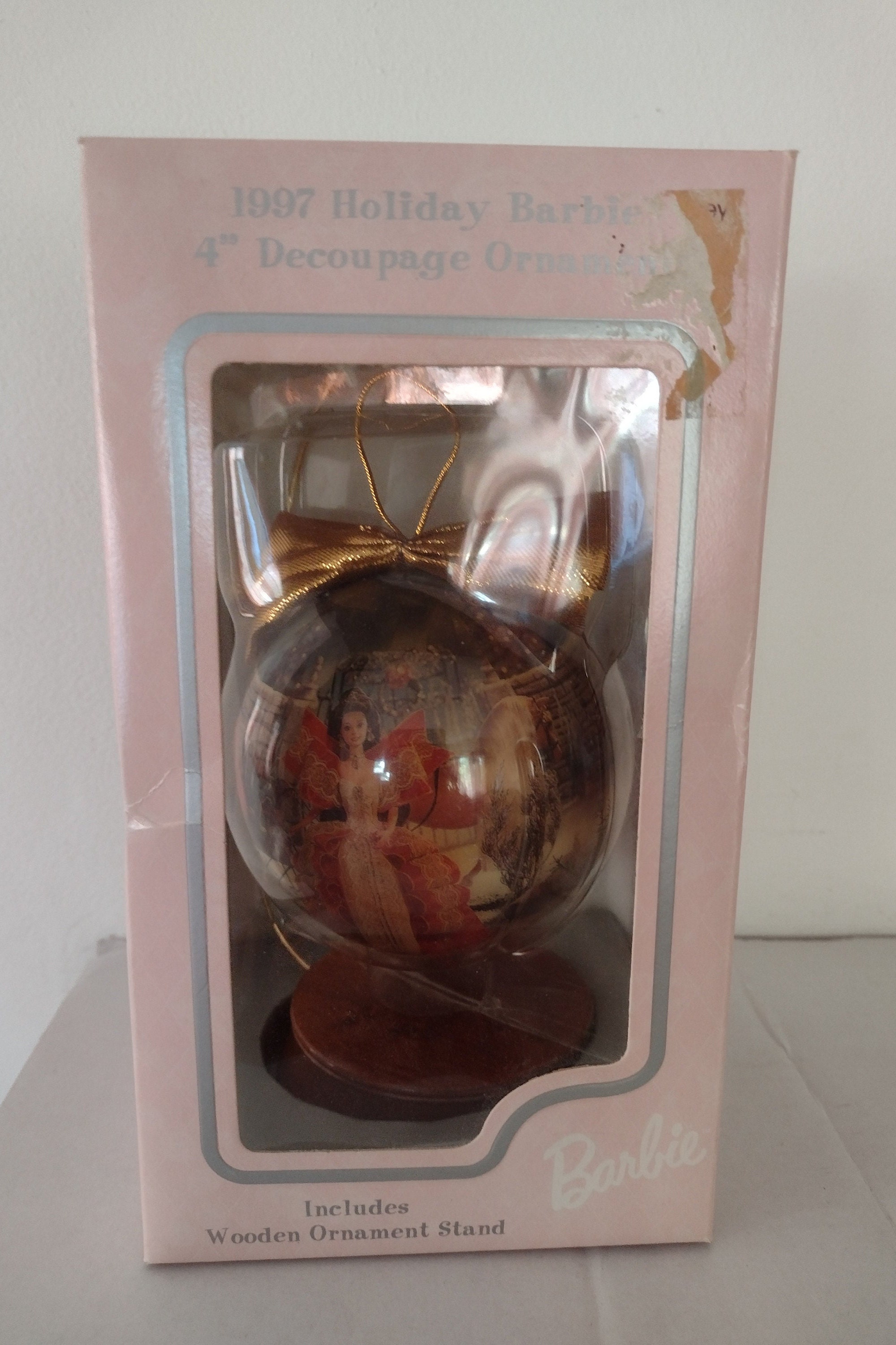 1997 Holiday Barbie 4 Decoupage Ornament. Barbie Etsy