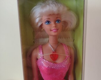 strapless open back dress Barbie x Unique Vintage Red Hearts Loving You Swing Dress XL/14-16