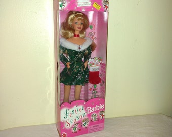 Vintage Festive Season BARBIE 1997. Special Edition. Collectible Barbie. Made In China.