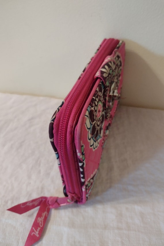 Vintage Vera Bradley Wallet. Pink Designs With 2 Compartments Side Zipper Pocket. Size 5 Hight 8 Wide. Etsy UK