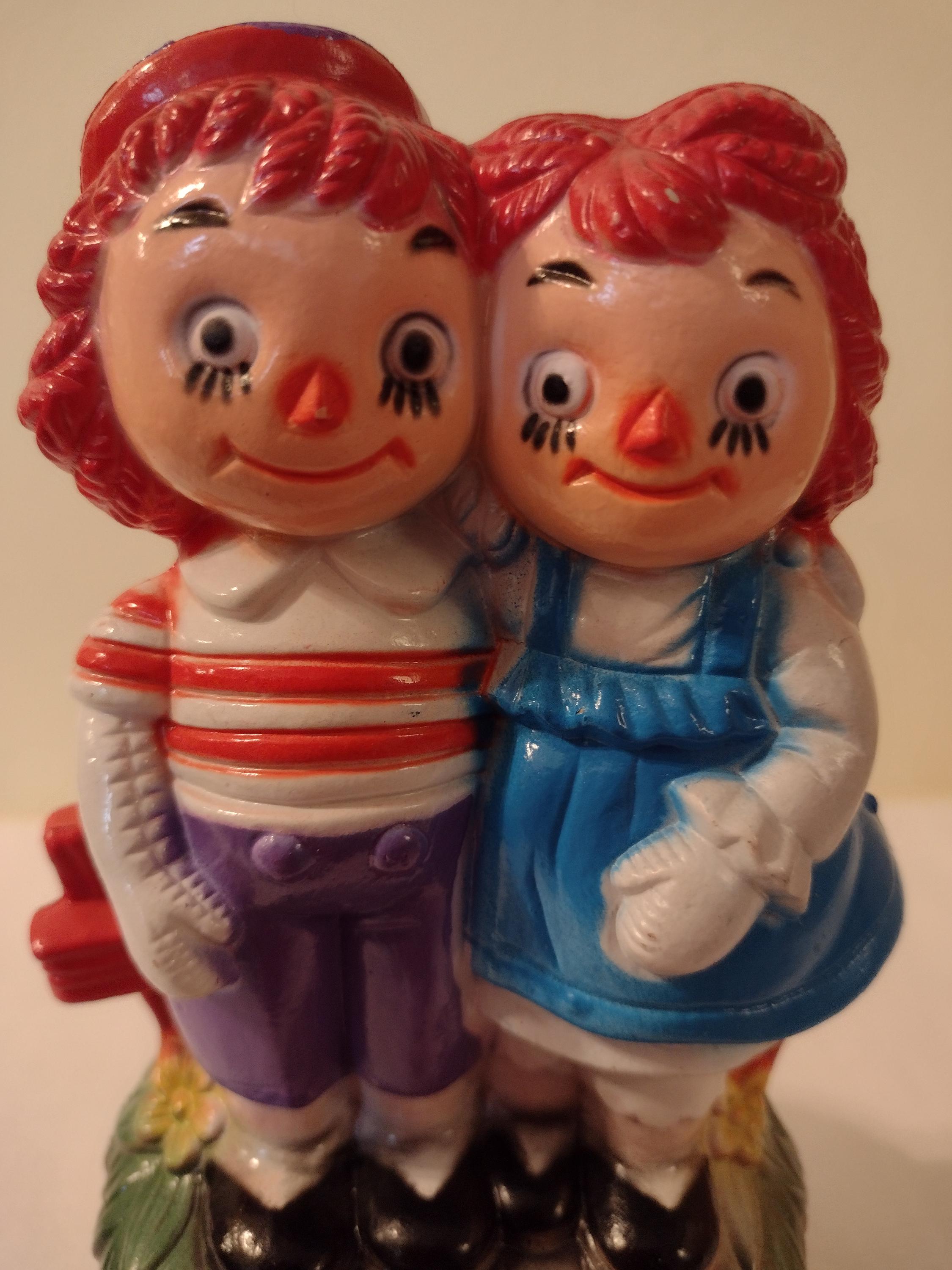 Vintage Raggedy Ann, and Andy Musical Figure. Size 7