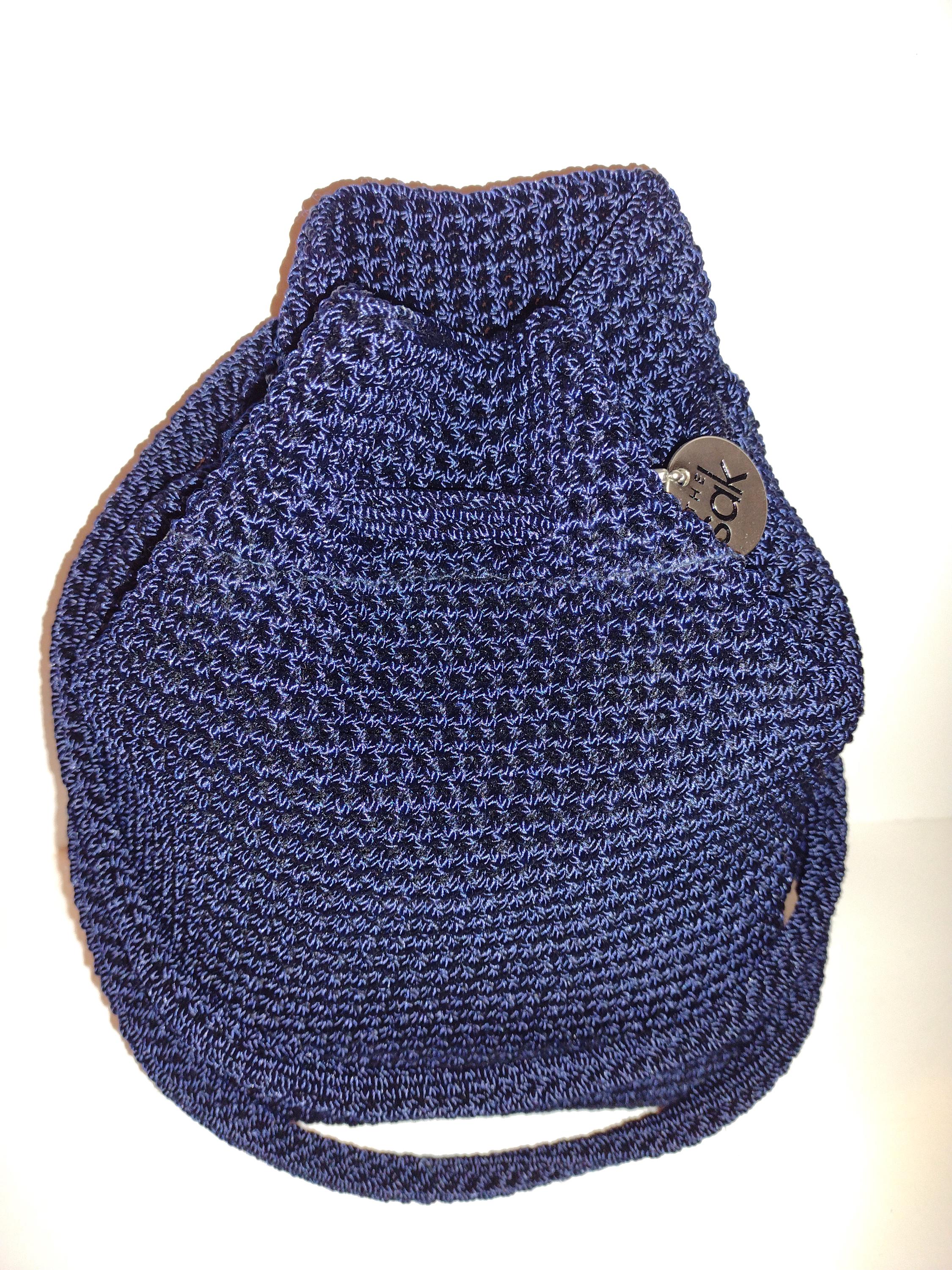 The Sak Navy Blue Dylan Crochet Drawstring Bucket Backpack Bag The Sak Small Backpacks for Women for sale | eBay main image 4