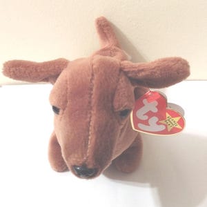 Vintage Weenie Dog.  PVC, Pellets.  Date of birth July 20th, 1995. 9&quot; In Long. Collector&#39;s Choice.
