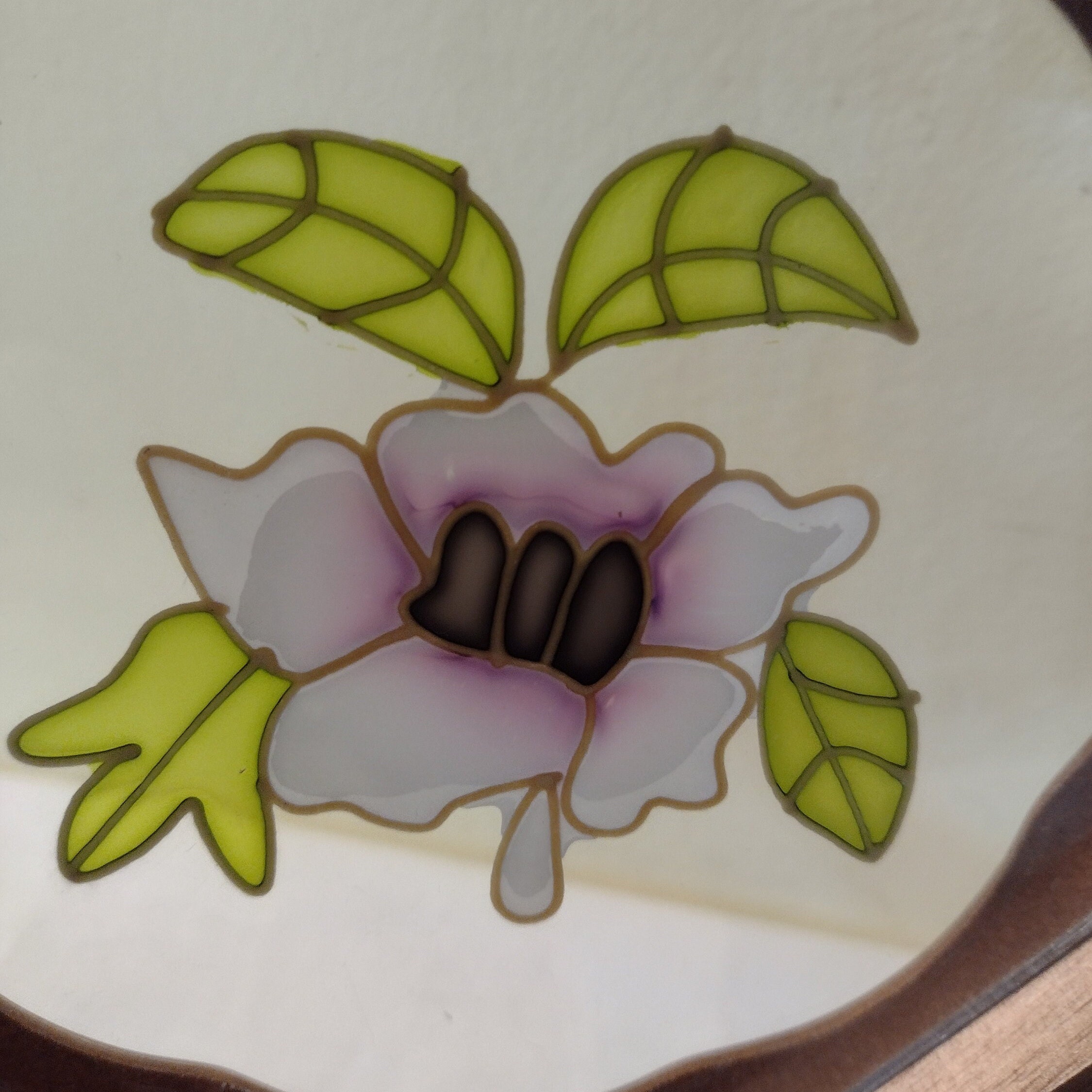 Boîte à Bijoux Octogonale Ancienne En Bois Et Verre - Déco Fleurs Vintage