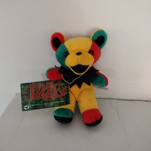 Vintage IRIE Grateful Dead Bean Bear.  Collectible Plush. Exclusively Liquid Blue. DOB 3/26/88. Size 8&quot; Tall.